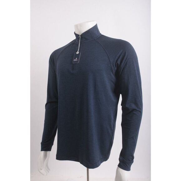 Johnnie-O Mens Freeborne Shirt Top Size S Blue Half Zip Pullover Stretchy NWT - Picture 3 of 6